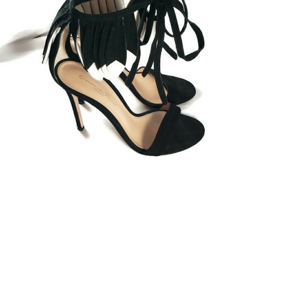 Gianvito Rossi Suede Feather Heels - Picture 2 of 5